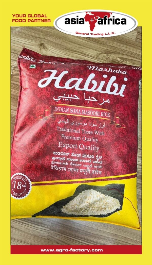 Marhaba Habibi Indian Sona Masoori Rice 18kg