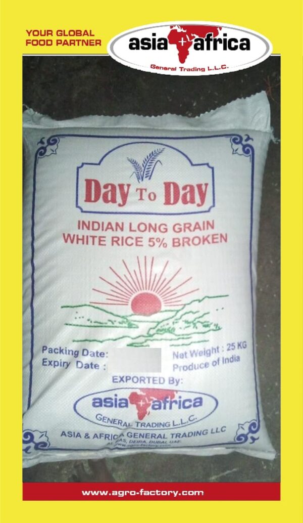 Day to Day Indian Long Grain White Rice 5% Broken