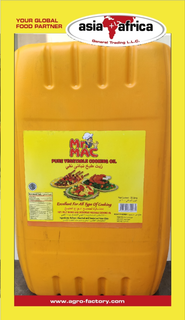 MR. MAC PURE VEGETABLE COOKING OIL 20LITERS