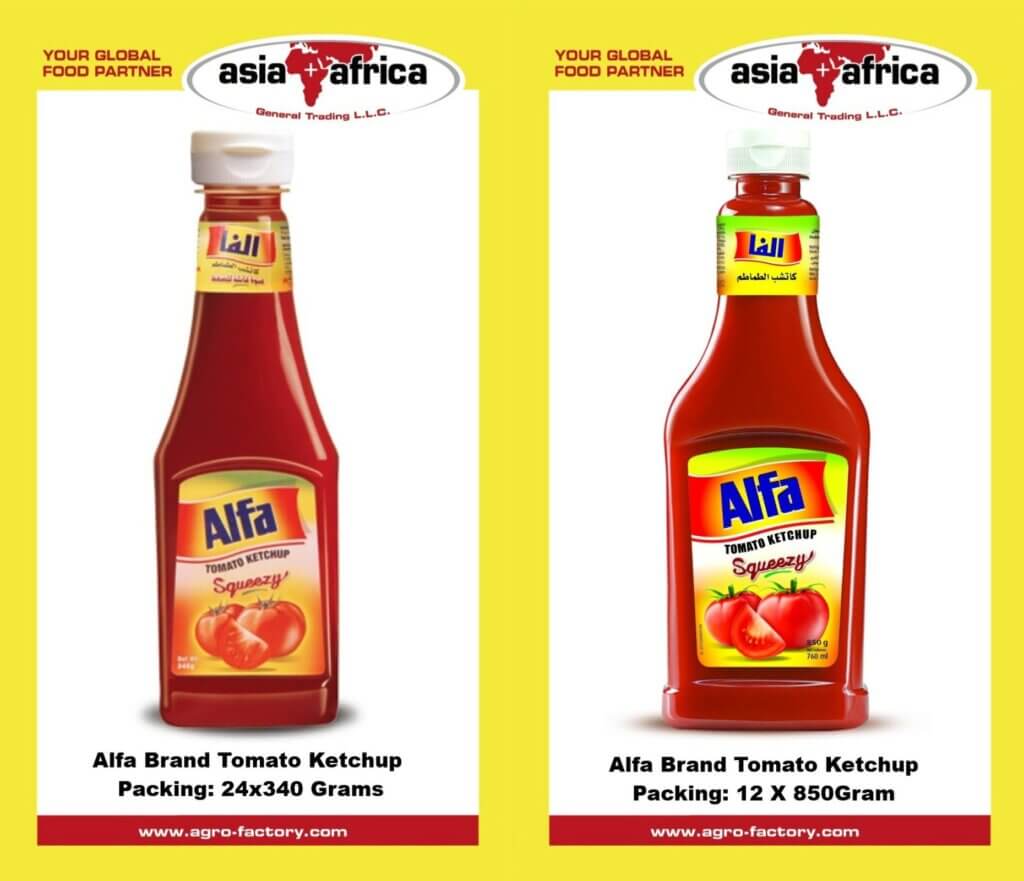 alfa brand tomato ketchup export dubai