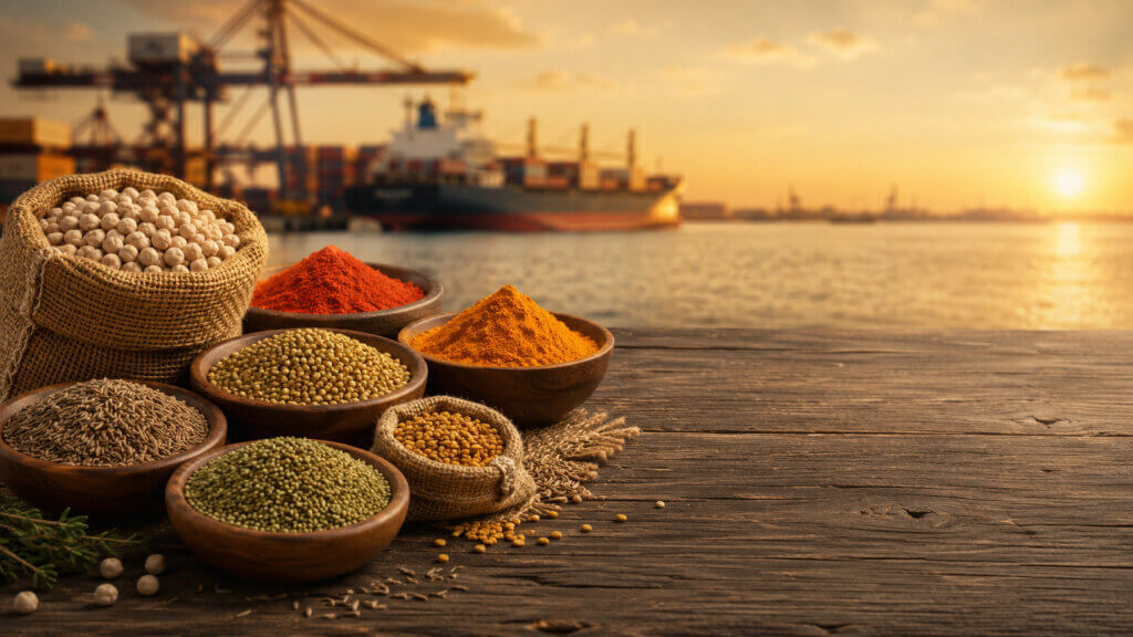 Indian pulses and spices CIF Misurata Benghazi Libya — chickpeas cumin turmeric chilli powder
