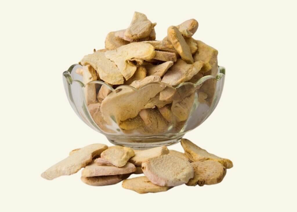 Samad dry ginger slices China origin USD 2835 per MT CIF Port Sudan 40kg PP bag ready cargo